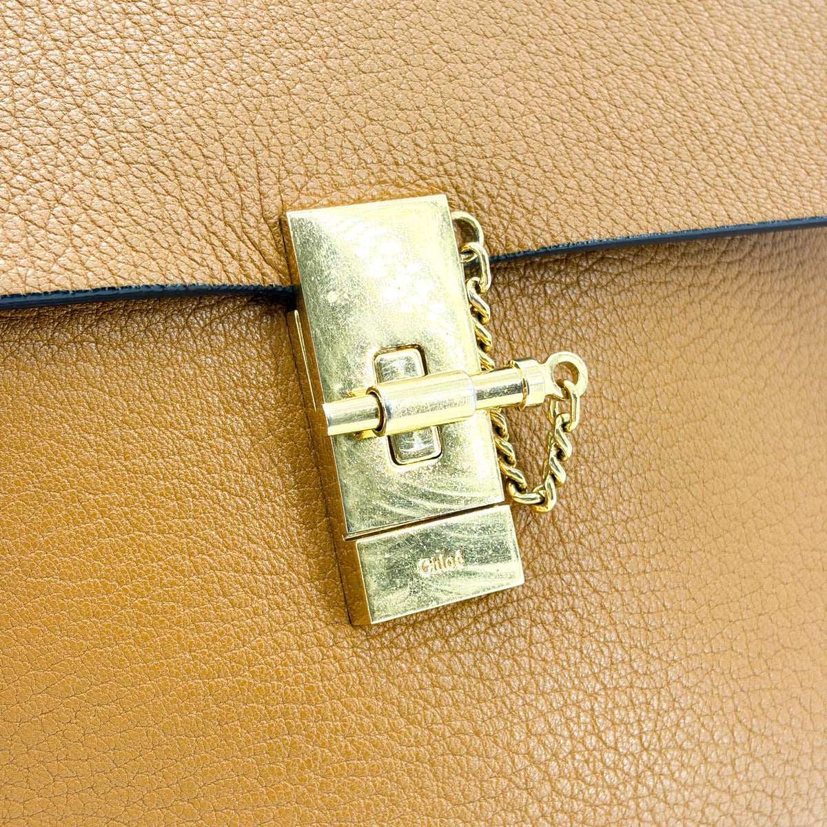 Chloe Drew Leather Brown Leather Crossbody Bag Bag (Pre-Owned)