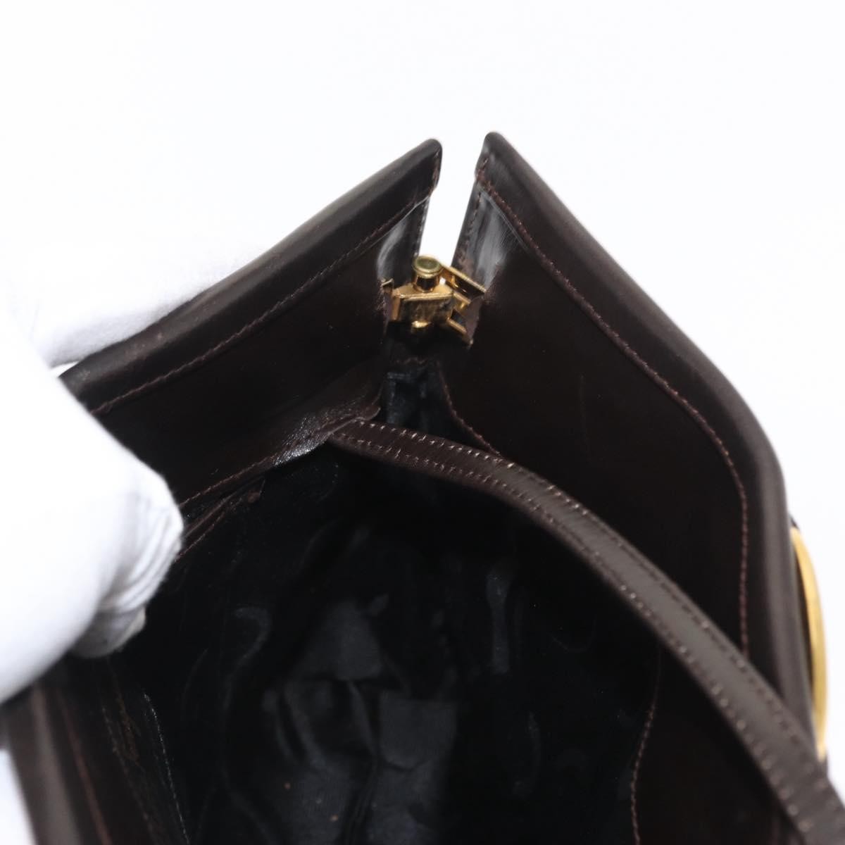 Salvatore Ferragamo Vala Leather Brown Leather Shoulder Bag Bag (Pre-Owned)