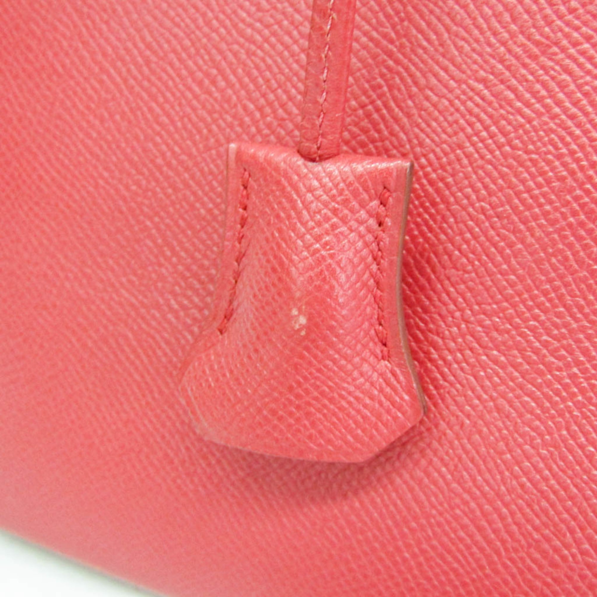 Hermes Bolide Courchevel Red Leather Handbag (Pre-Owned)