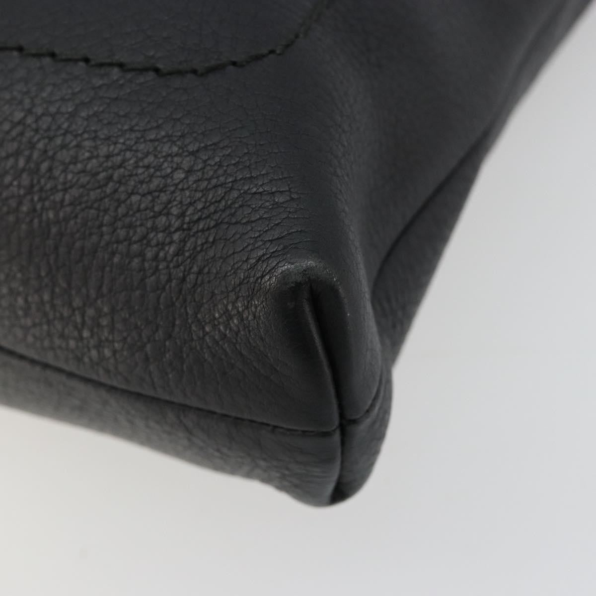 Bally Vintage Leather Black Leather Shoulder Bag Bag (Pre-Owned)