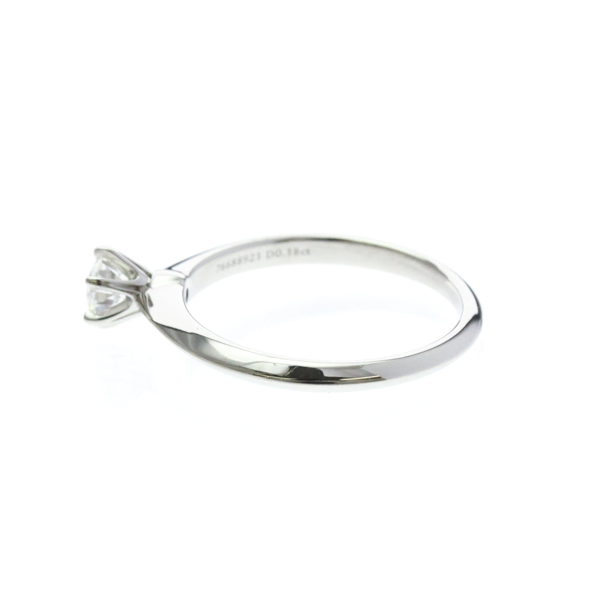Tiffany & Co. Tiffany Setting Solitaire Platinum With Rbc Diamond G/Vvs2 Silver Platinum Ring Jewelry (Pre-Owned)