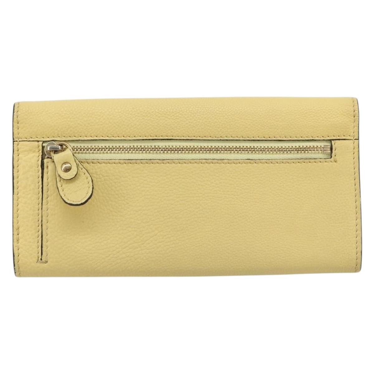 Chloe Marcie Continental Leather Yellow Leather Wallets Accessory (Pre-Owned)