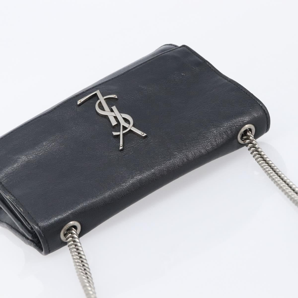 Saint Laurent West Hollywood Leather Black Leather Shoulder Bag Bag (Pre-Owned)