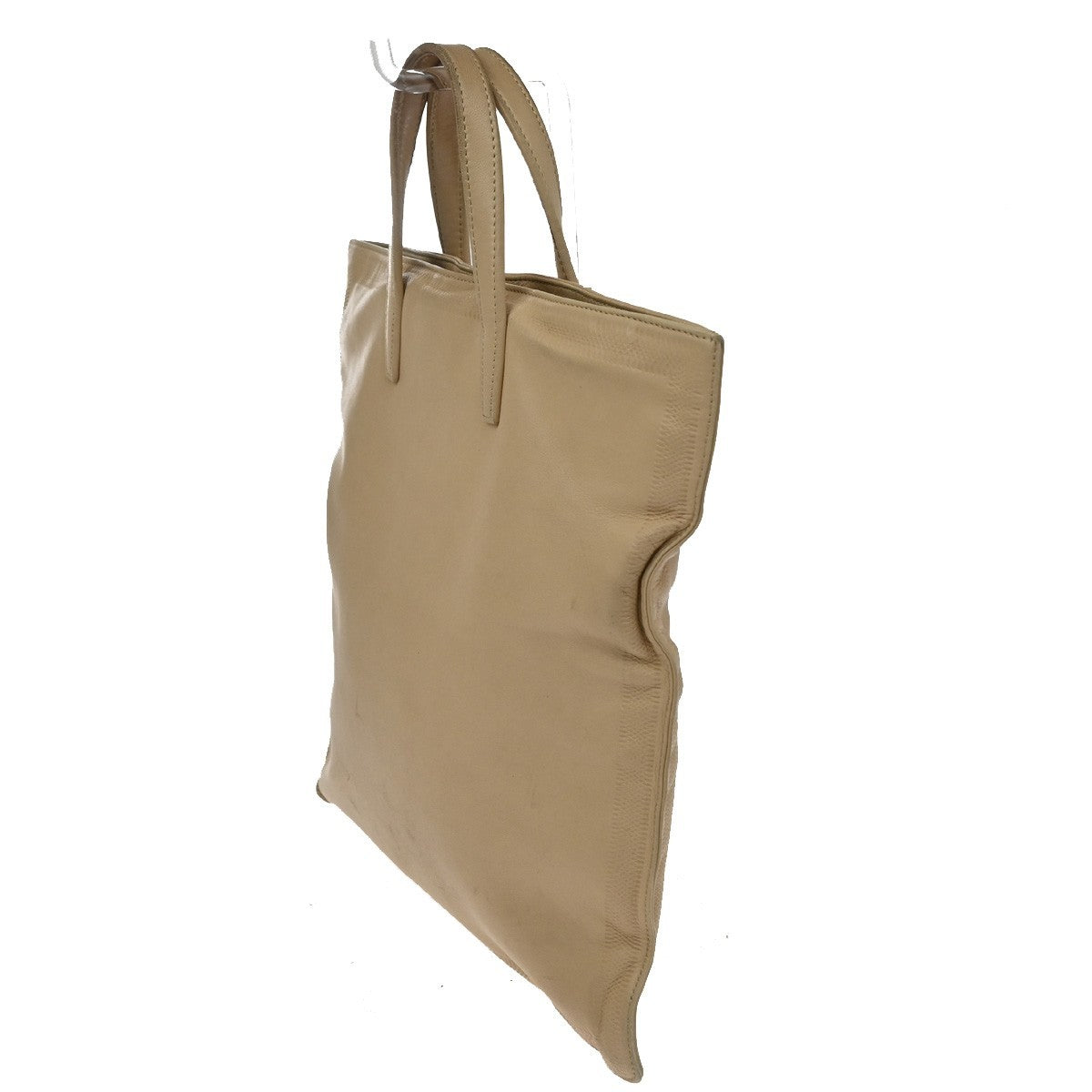 Loewe Vintage Leather Beige Leather Tote Bag Bag (Pre-Owned)