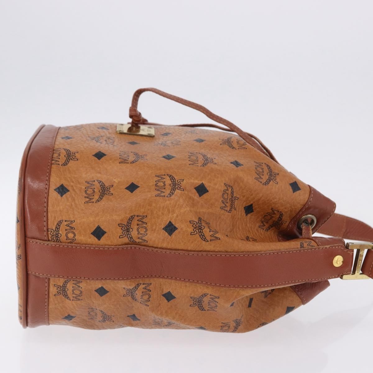 MCM Drawstring Leather Brown Leather Shoulder Bag Bag (Pre-Owned)