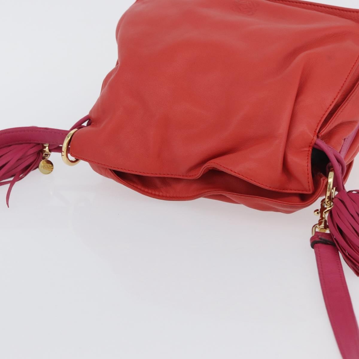 Loewe Flamenco Leather Orange Leather Shoulder Bag Bag (Pre-Owned)