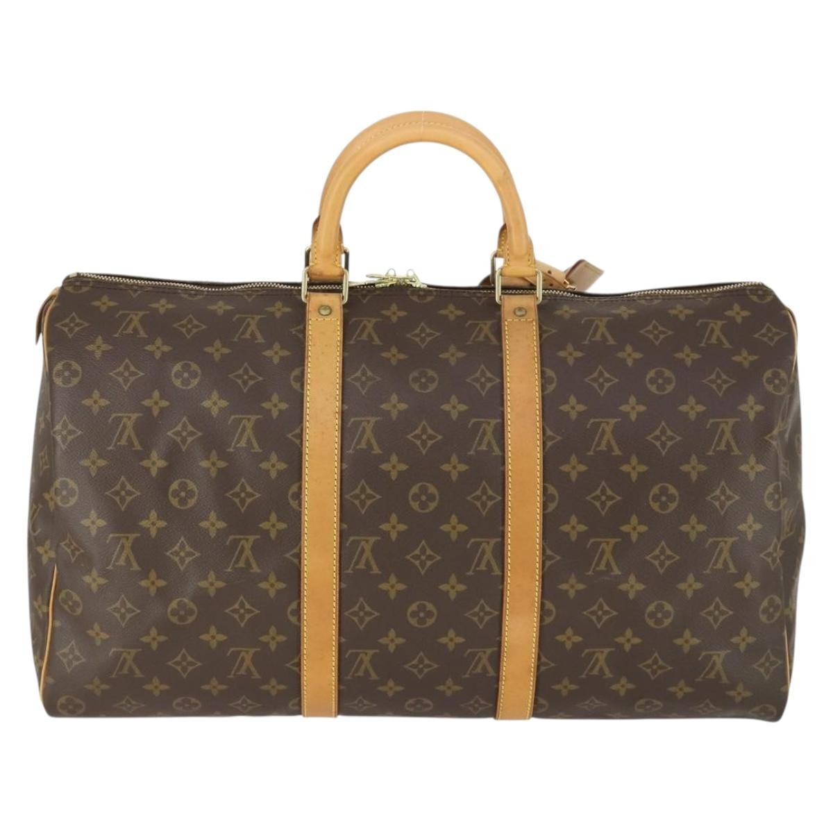 Louis Vuitton Keepall Monogram Canvas Brown Canvas Travel Bag Bag (Pre-Owned)
