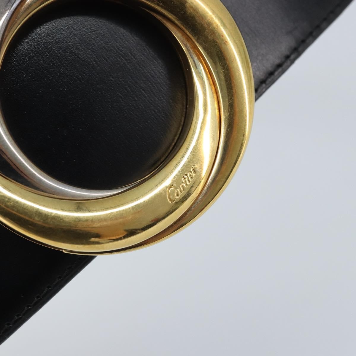 Cartier Trinity Belt Leather Black Leather Belts Accessory (Pre-Owned)