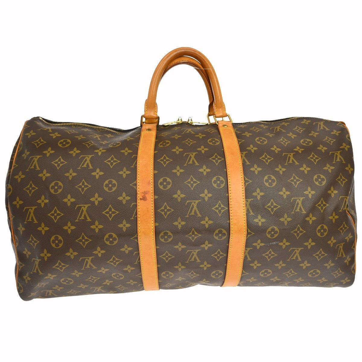Louis Vuitton Keepall Monogram Brown Canvas Travel Bag Bag (Pre-Owned)