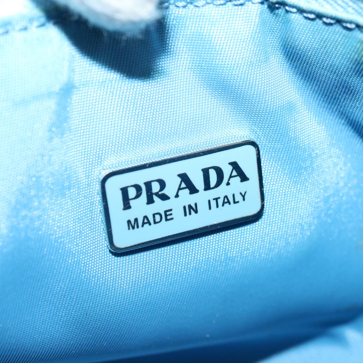 Prada Tessuto Blue Synthetic Shoulder Bag (Pre-Owned)