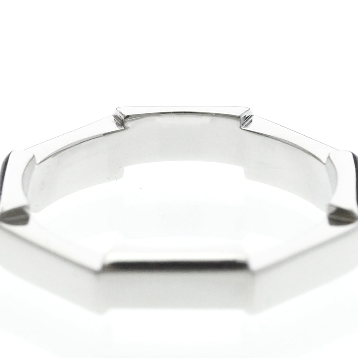 Gucci Link To Love Mirrored Platinum Silver Platinum Ring Jewelry (Pre-Owned)
