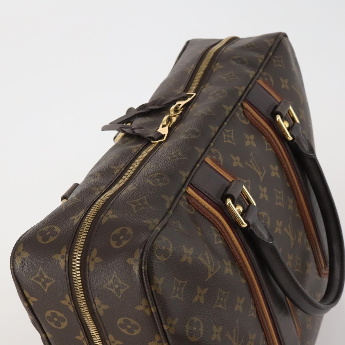 Louis Vuitton Bequia Porte Document Geant Monogram Canvas With Leather Brown Canvas Briefcase Bag (Pre-Owned)