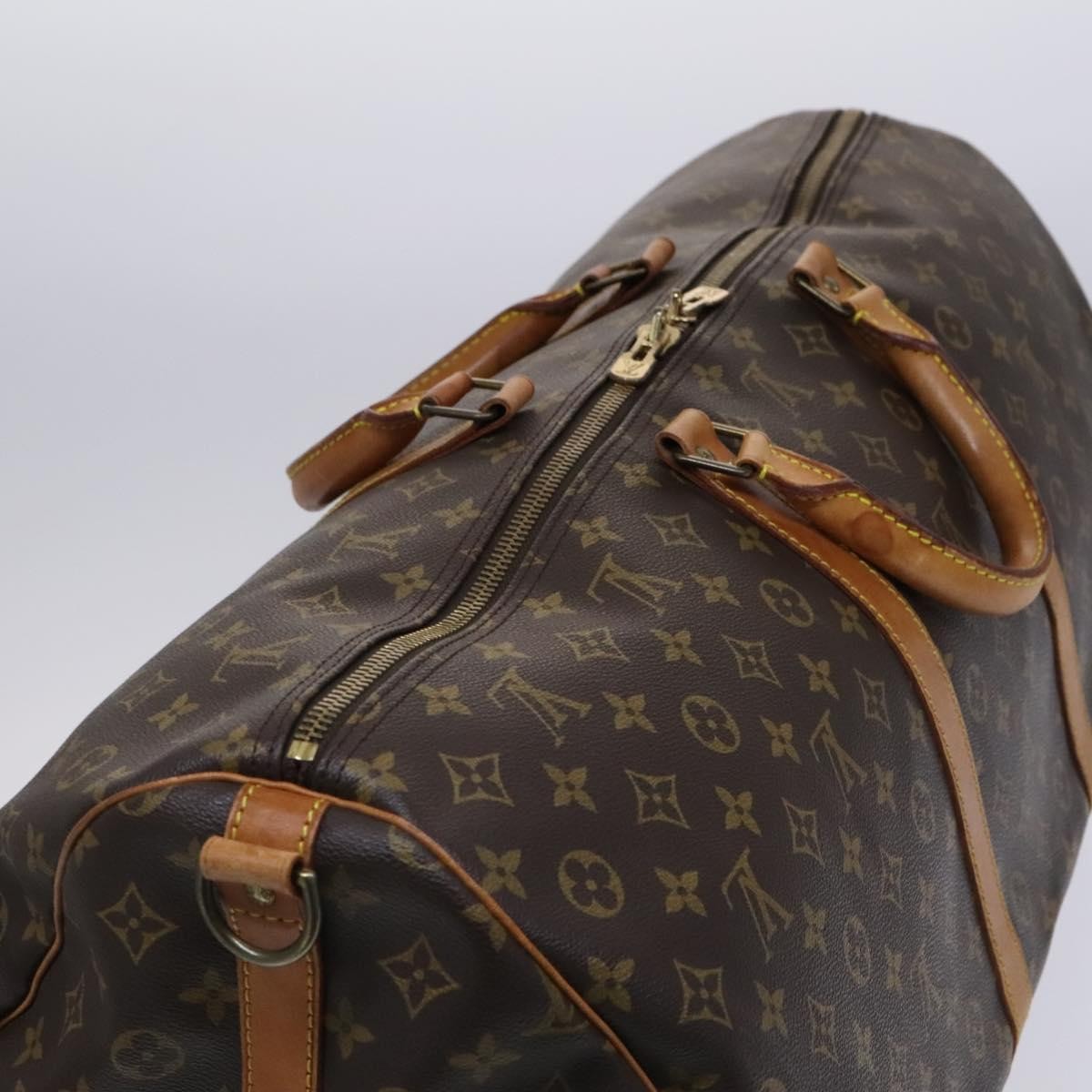 Louis Vuitton Keepall Bandouliere Monogram Canvas Brown Canvas Travel Bag Bag (Pre-Owned)