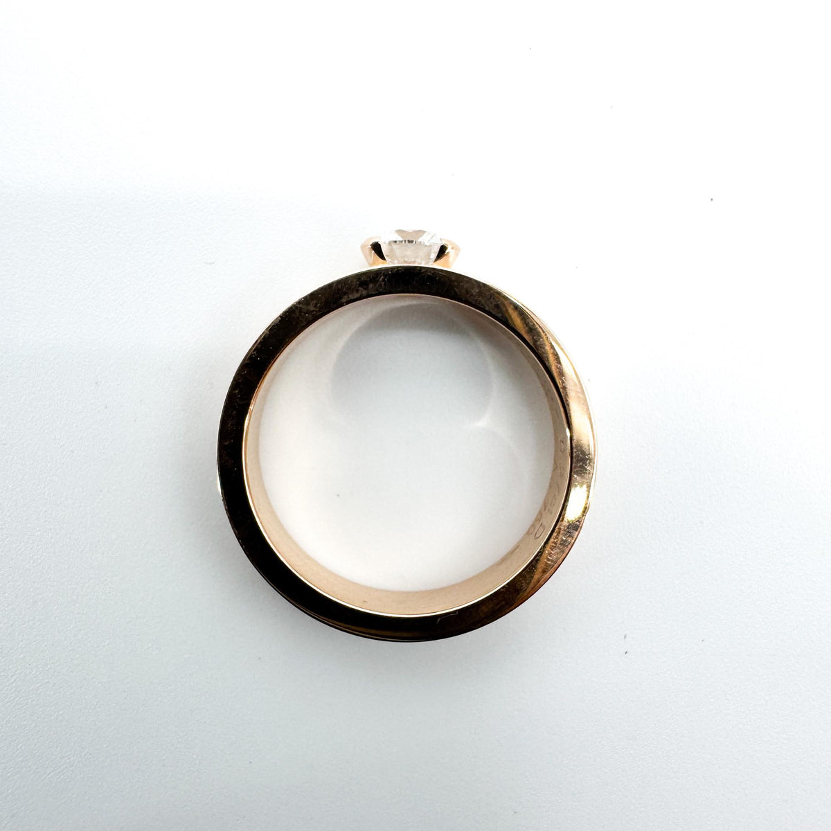 Cartier Love Solitaire 18K Rose Gold And Diamond Gold Rose_Gold Ring Jewelry (Pre-Owned)