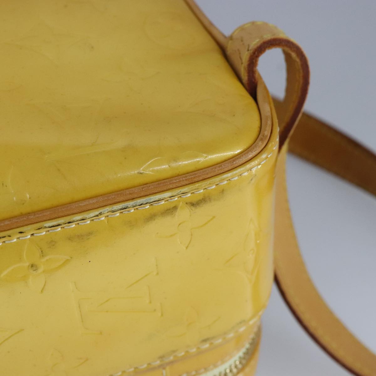 Louis Vuitton Murray Yellow Patent Leather Backpack Bag (Pre-Owned)