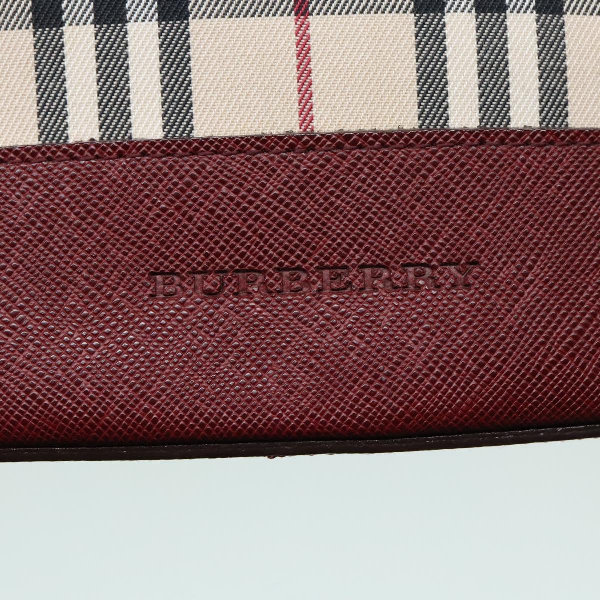 Burberry Nova Check Beige Canvas Shoulder Bag (Pre-Owned)