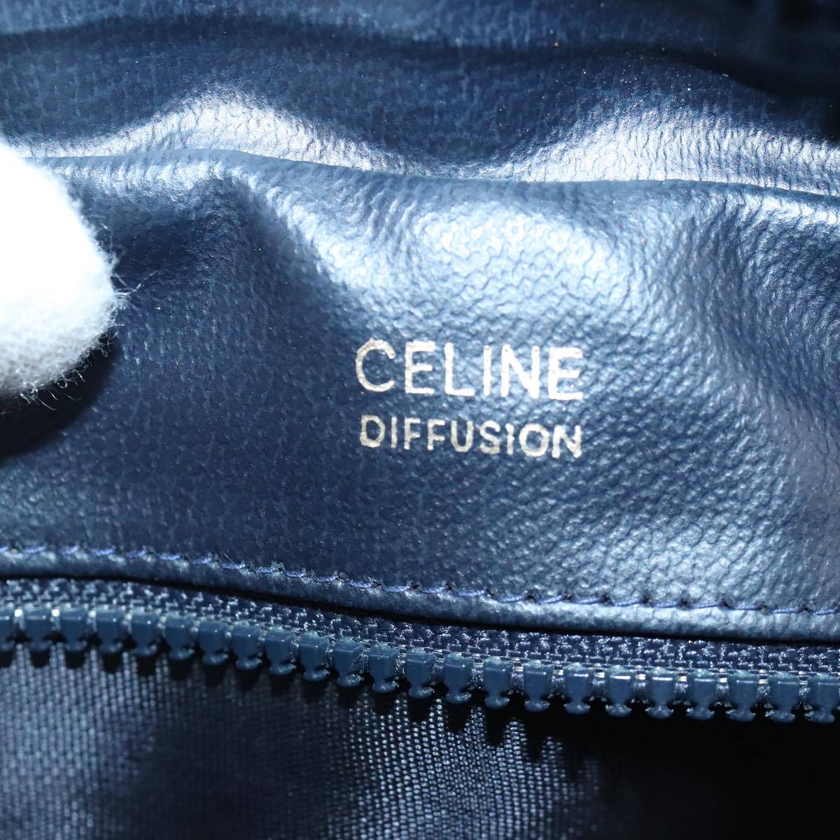 Céline Macadam Navy Canvas Shoulder Bag (Pre-Owned)