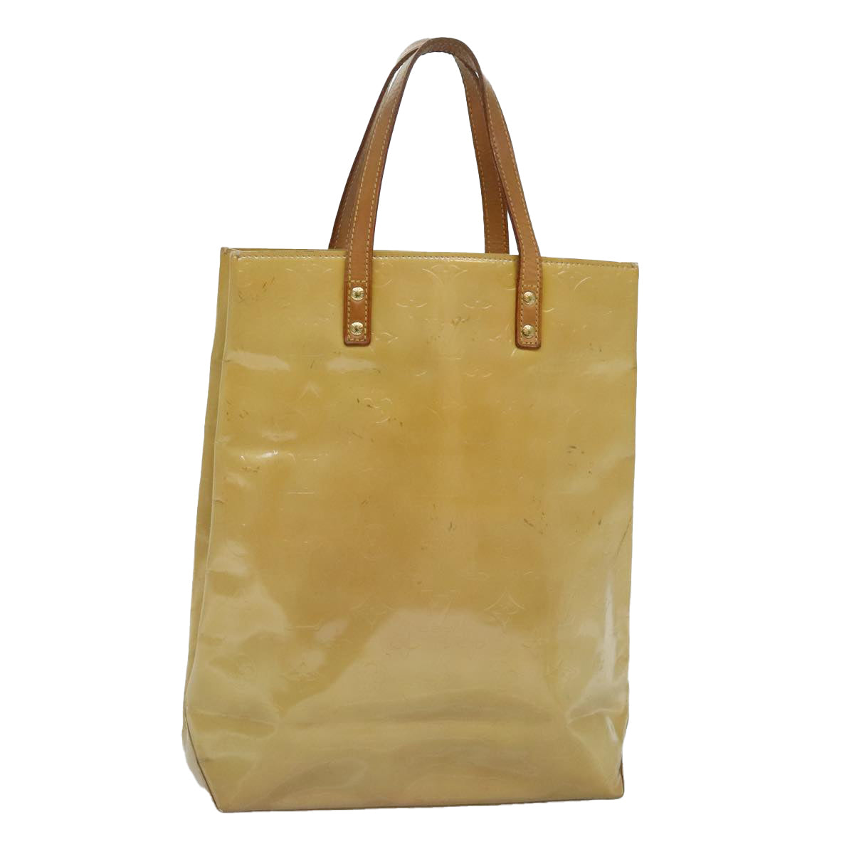 Louis Vuitton Reade Beige Patent Leather Tote Bag (Pre-Owned)