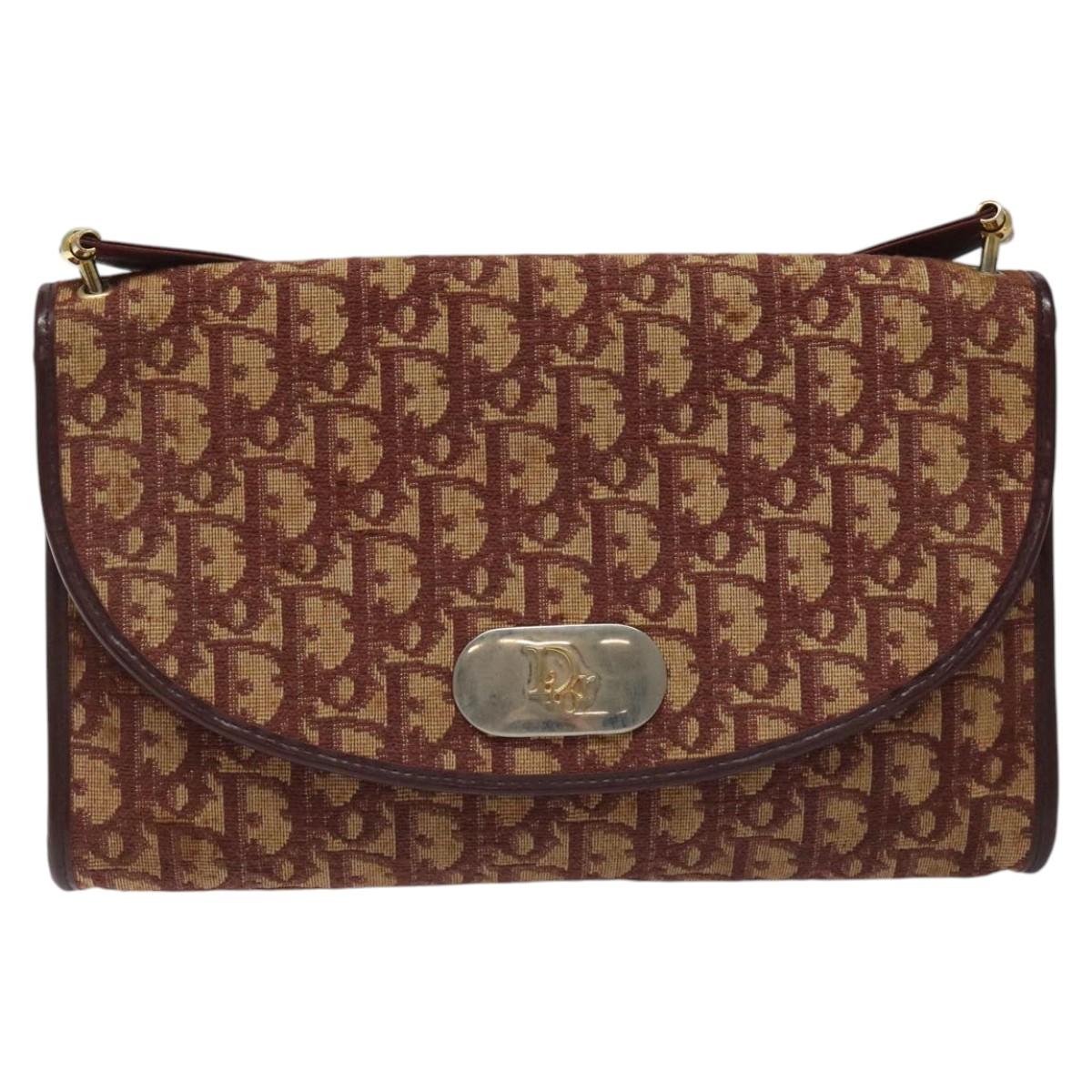 Dior Trotter Beige Canvas Shoulder Bag (Pre-Owned)
