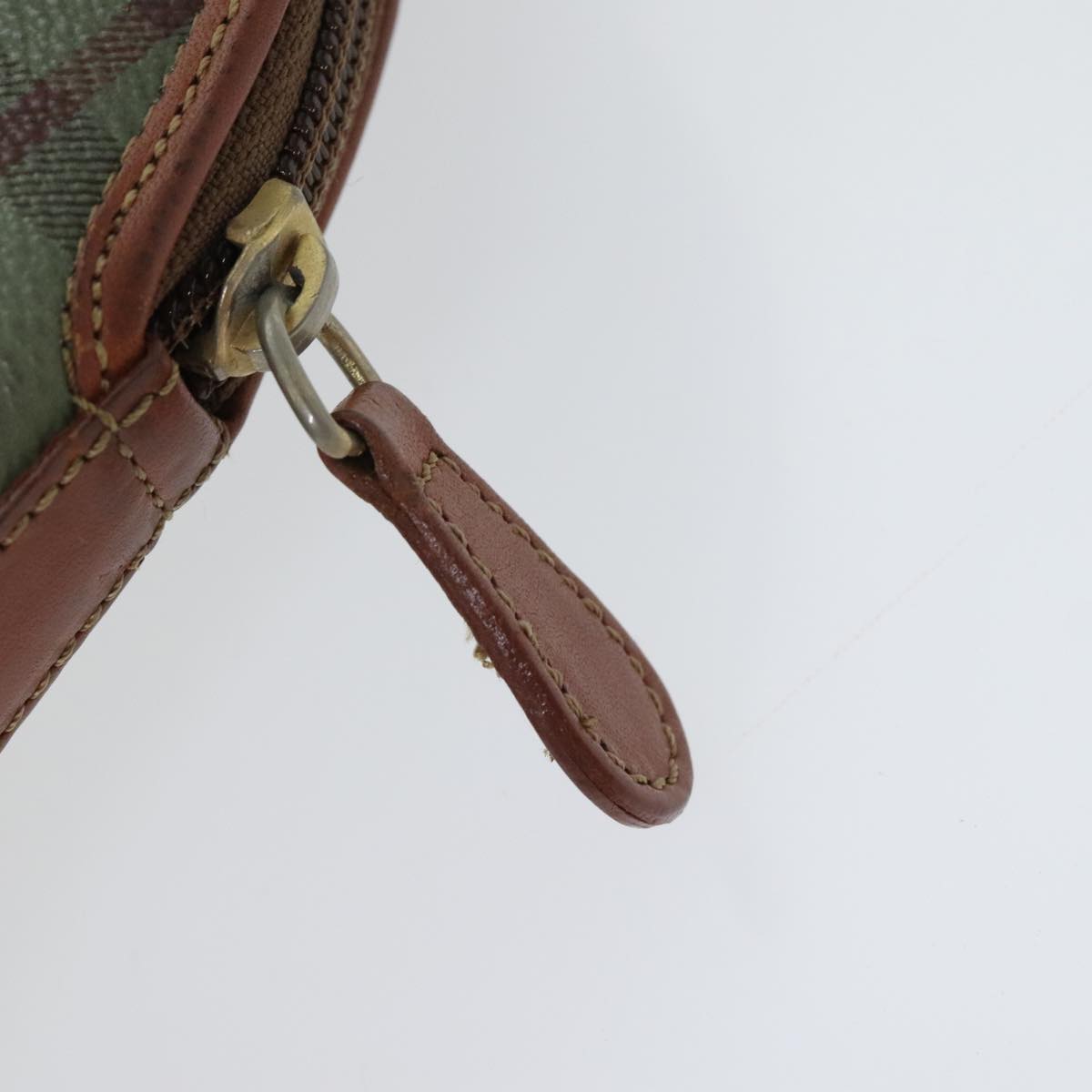 Burberry Nova Check Green Canvas Handbag (Pre-Owned)