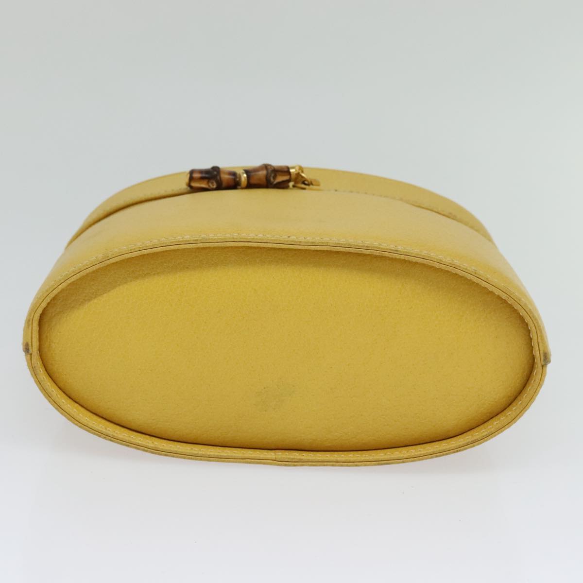 Gucci Bamboo Yellow Leather Clutch Bag (Pre-Owned)