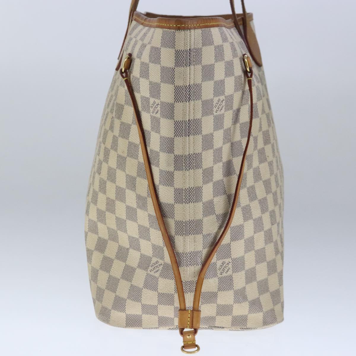 Louis Vuitton Neverfull Gm White Canvas Tote Bag (Pre-Owned)