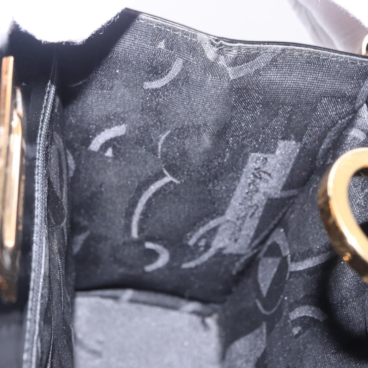 Salvatore Ferragamo Vintage Gancini Chain Patent Leather Black Patent_Leather Shoulder Bag Bag (Pre-Owned)