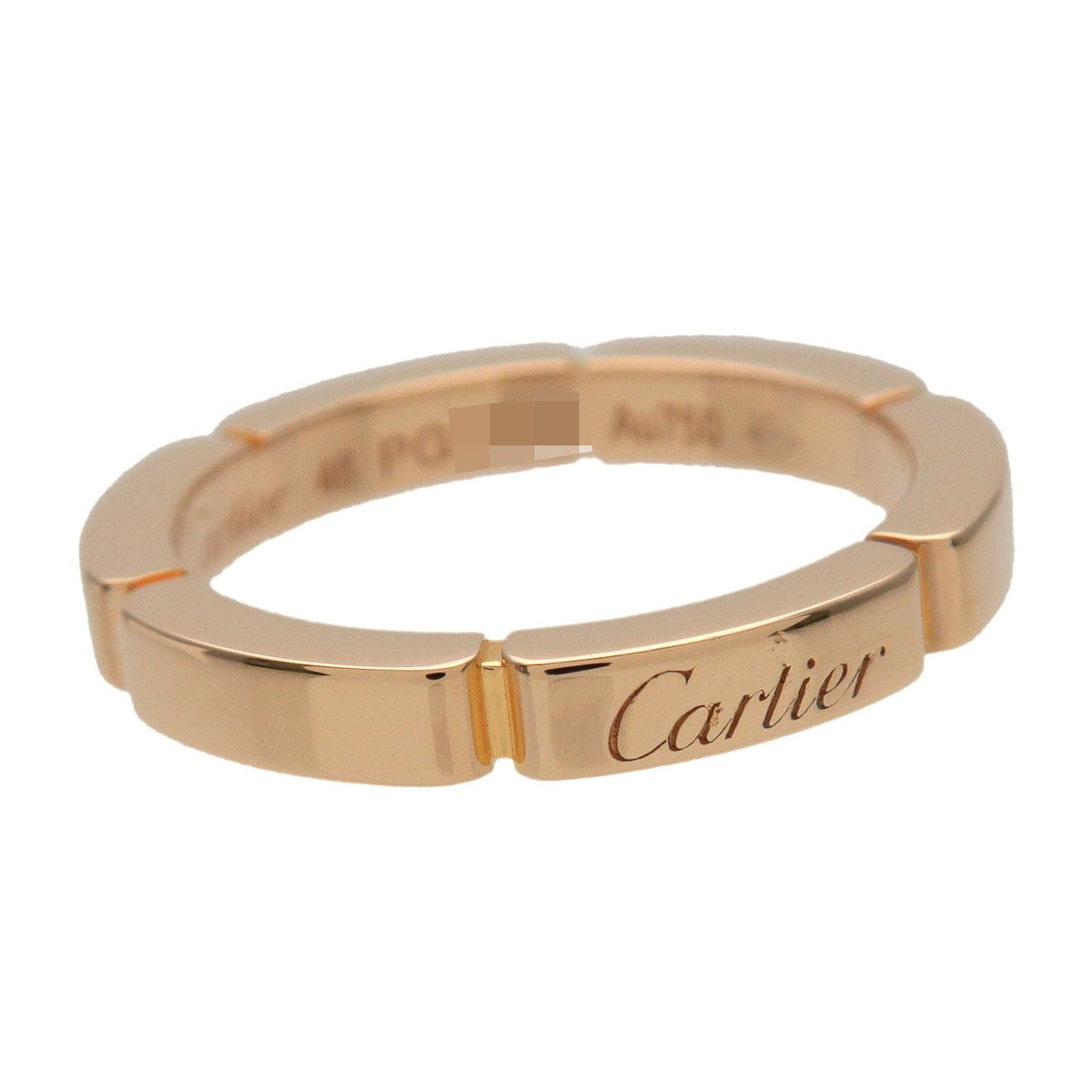 Cartier Maillon Panthere Band 18K Rose Gold Gold Yellow_Gold Ring Jewelry (Pre-Owned)