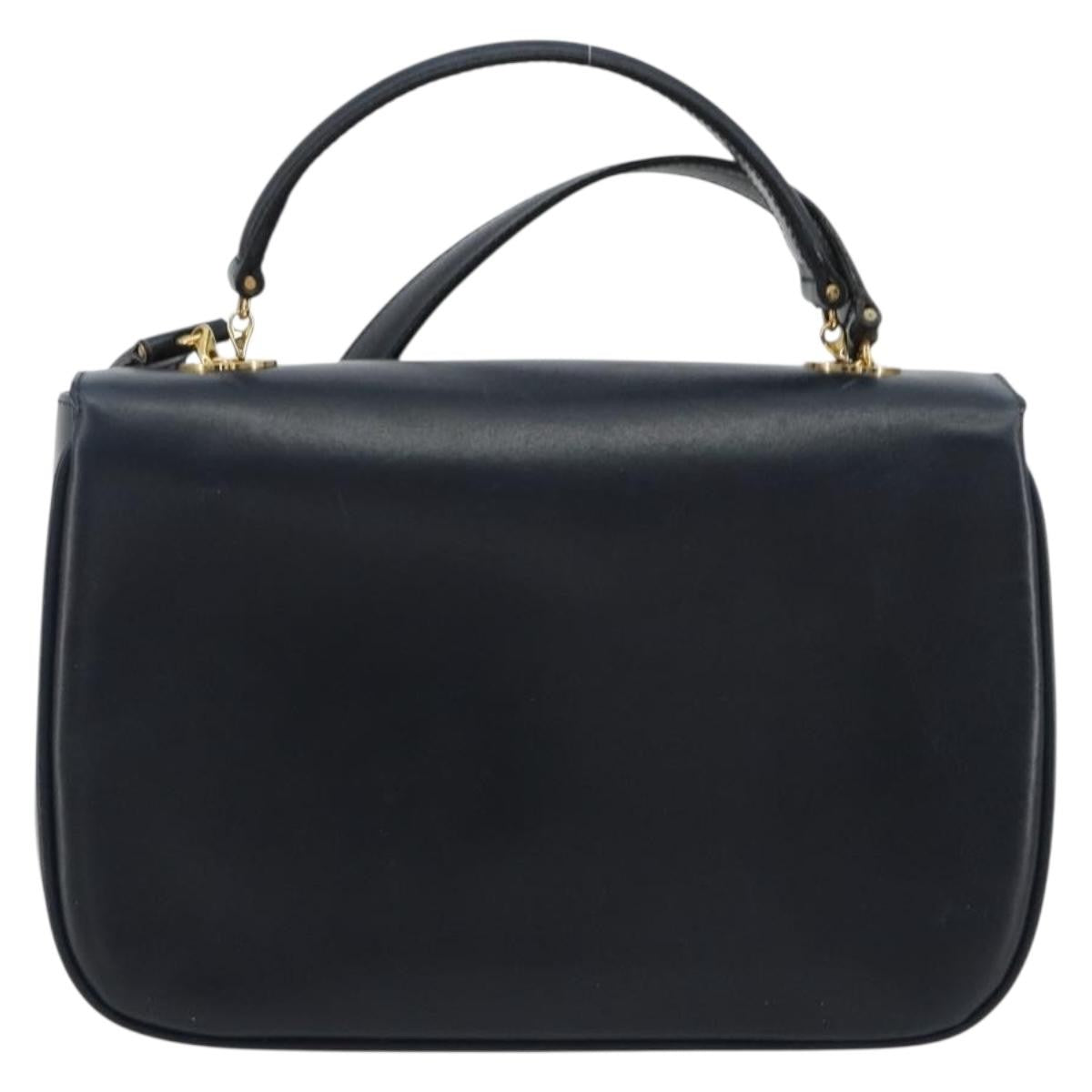 Celine Flap Shoulder Leather Navy Leather Shoulder Bag Bag (Pre-Owned)