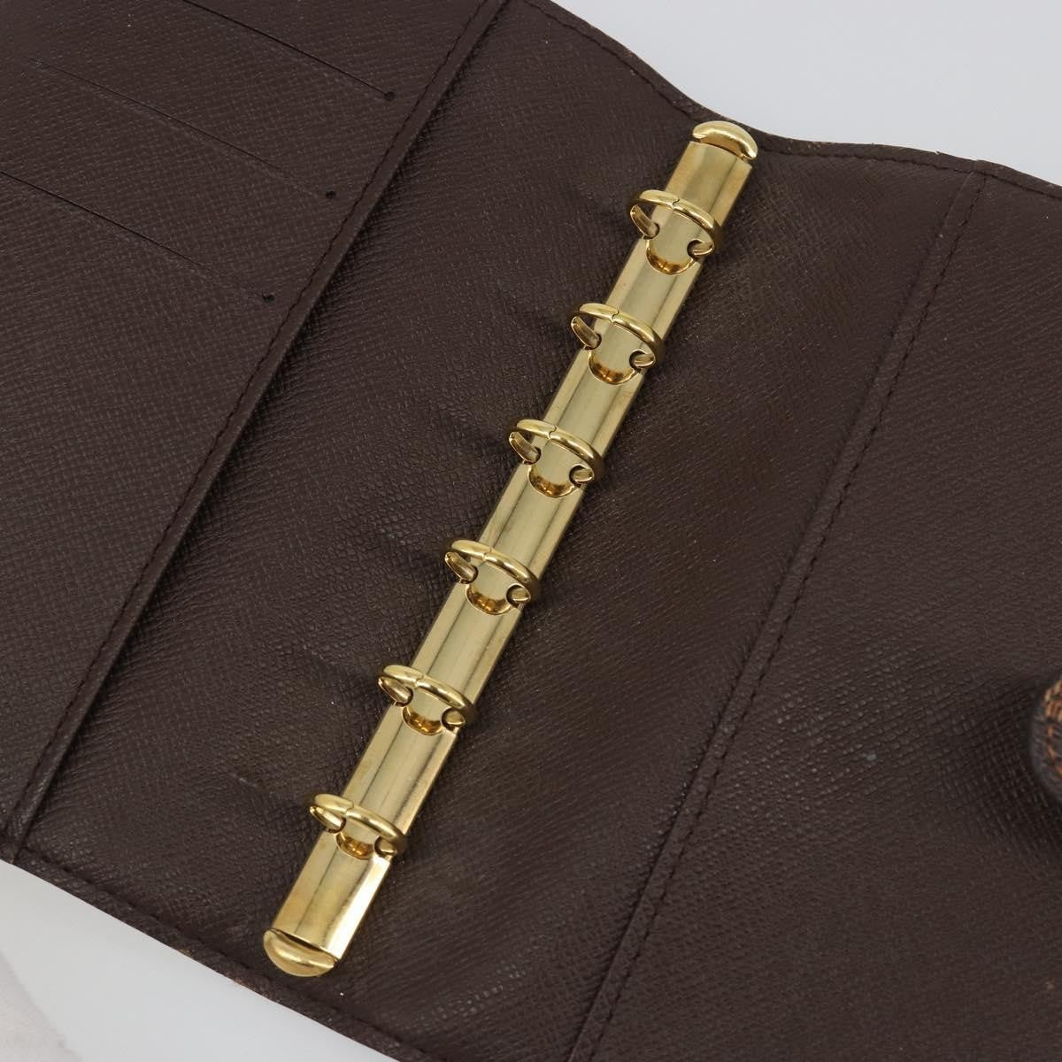 Louis Vuitton Ring Agenda Cover Damier Brown Canvas Briefcase Bag (Pre-Owned)