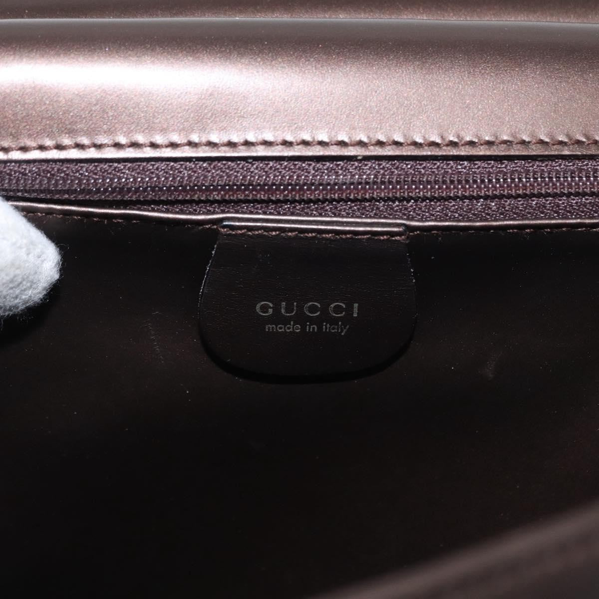 Gucci Vintage Leather Brown Leather Shoulder Bag Bag (Pre-Owned)