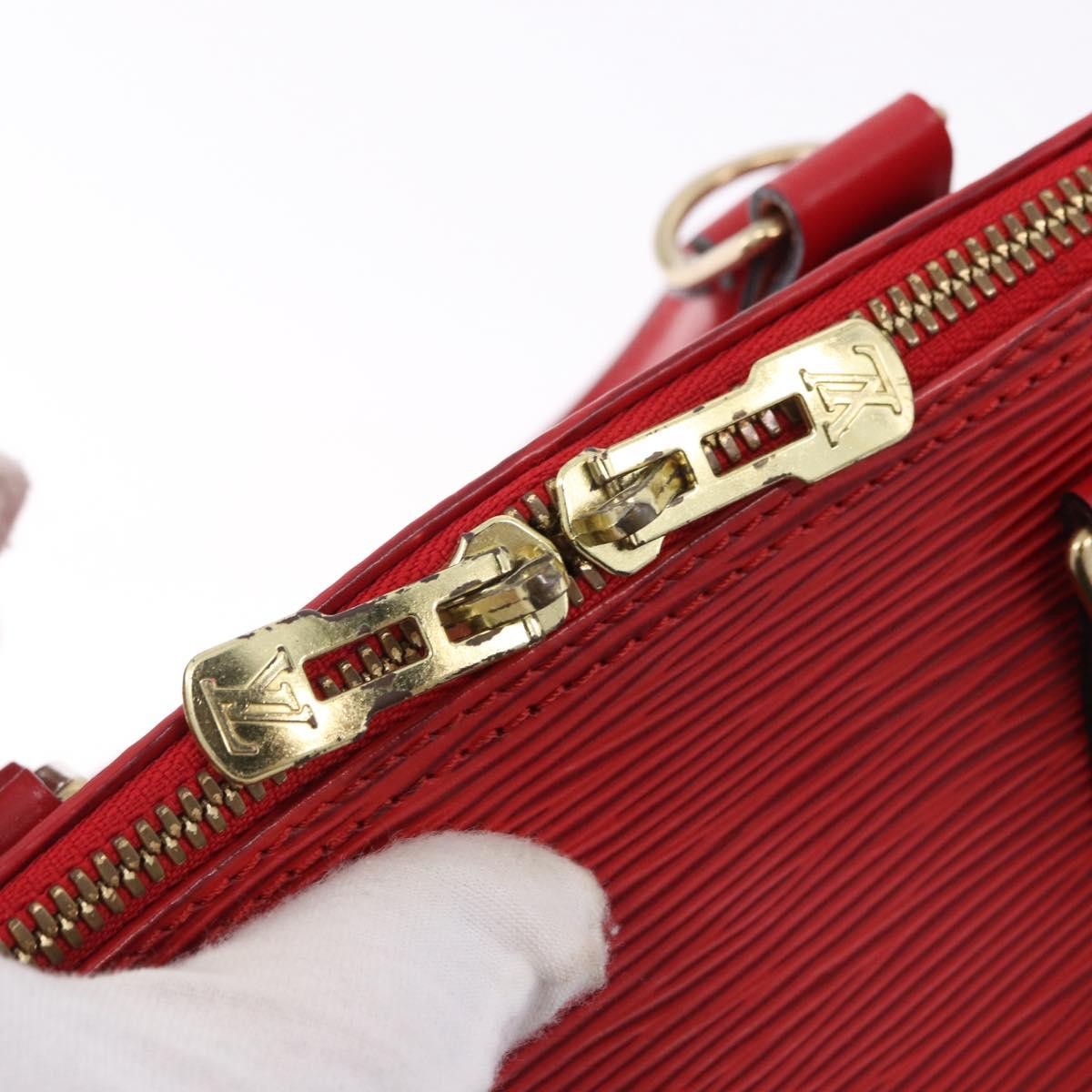 Louis Vuitton Alma Epi Leather Red Leather Handbag (Pre-Owned)