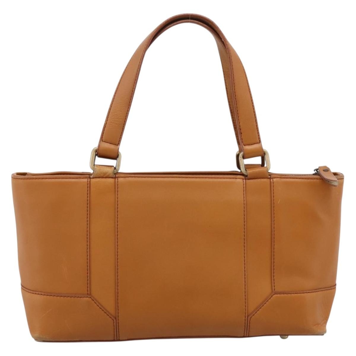 Burberry Handbag Leather Brown Leather Handbag (Pre-Owned)