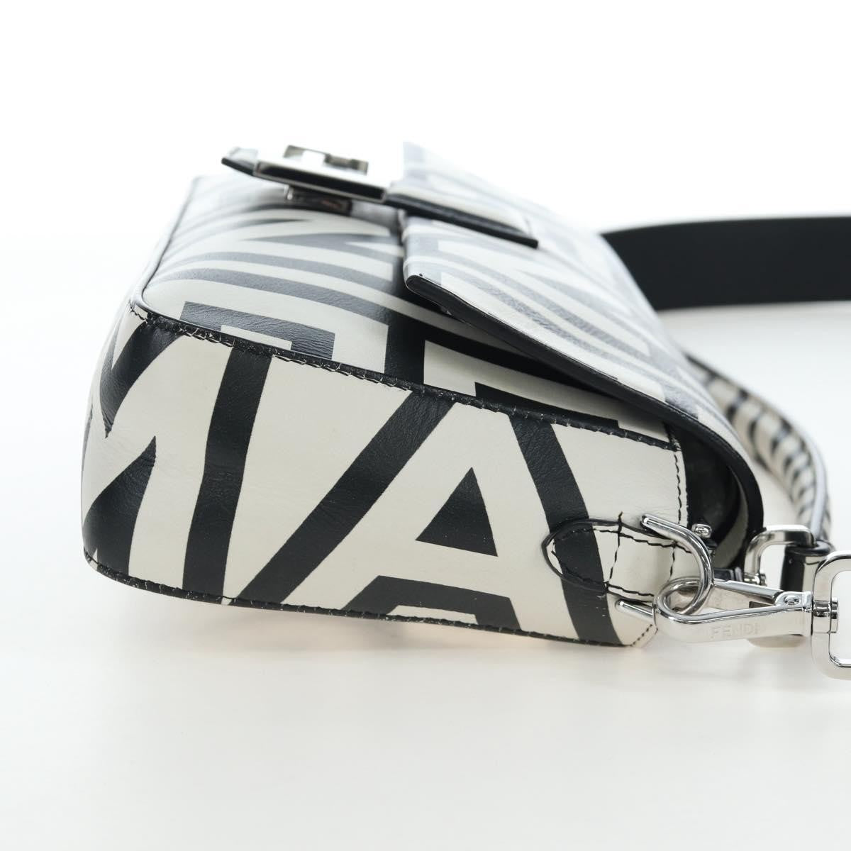 Fendi X Marc Jacobs Baguette Nm Printed Leather Black Leather Handbag (Pre-Owned)