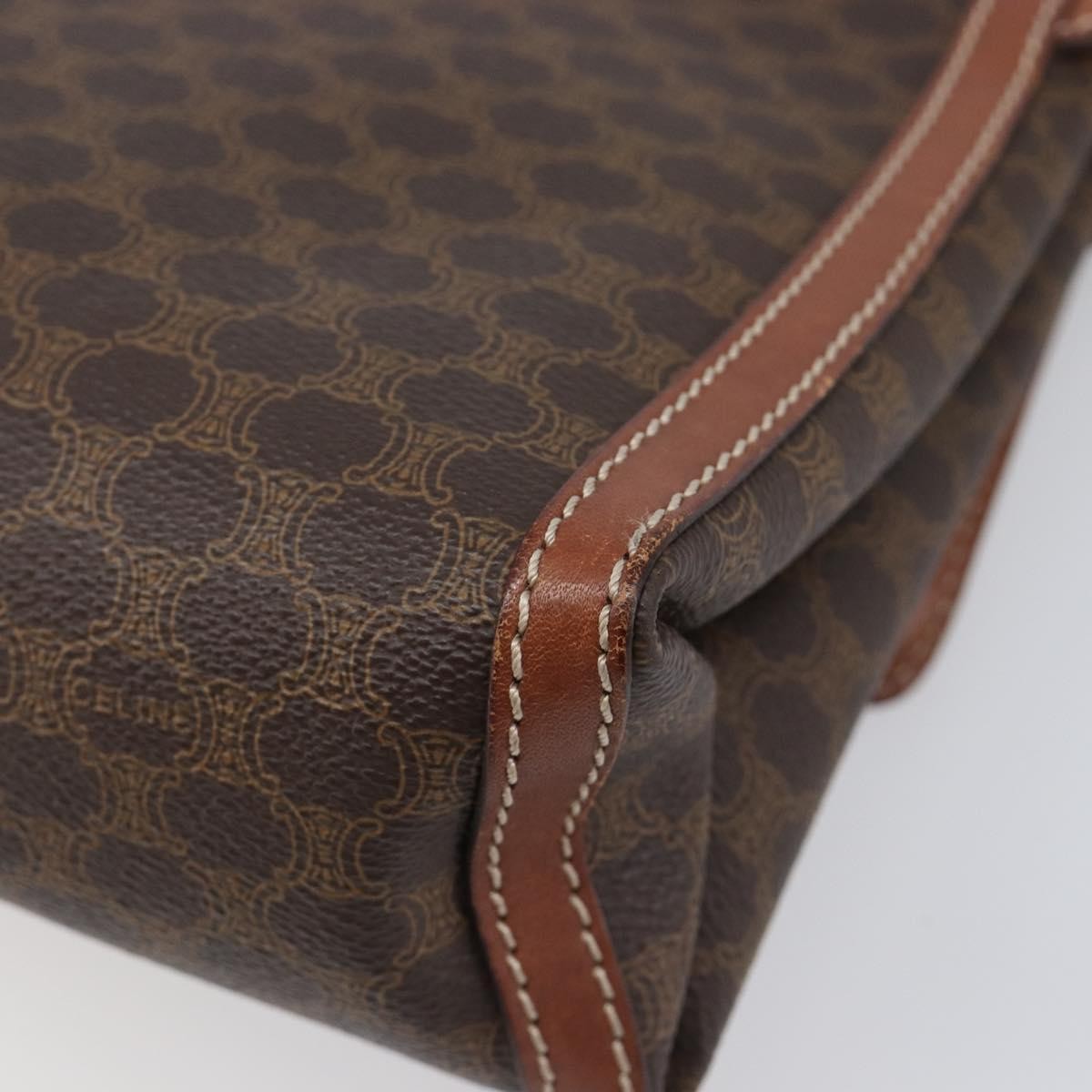 Celine Vintage Macadam Canvas Brown Canvas Backpack Bag (Pre-Owned)