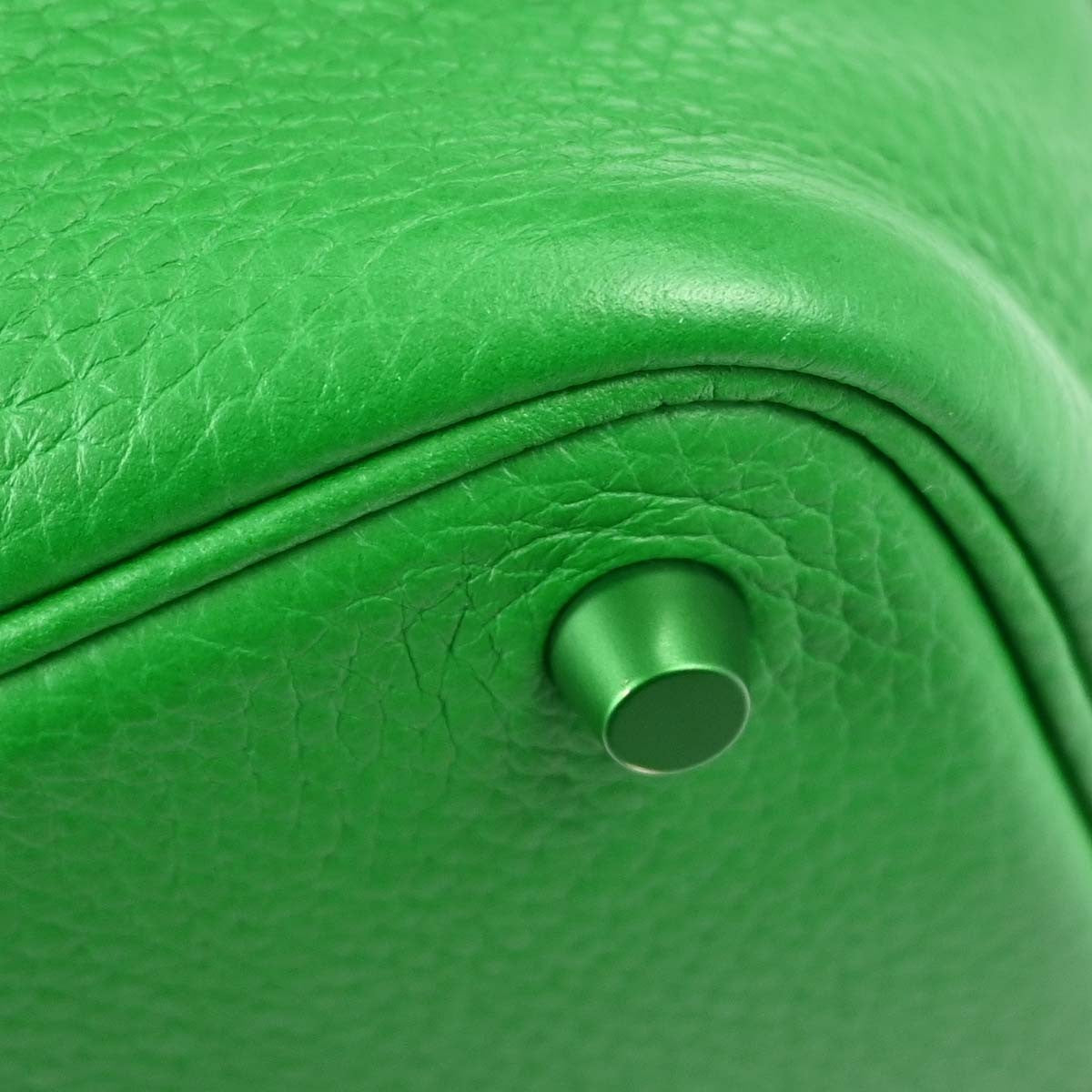 Hermes Picotin Lock Clemence Green Leather Handbag (Pre-Owned)