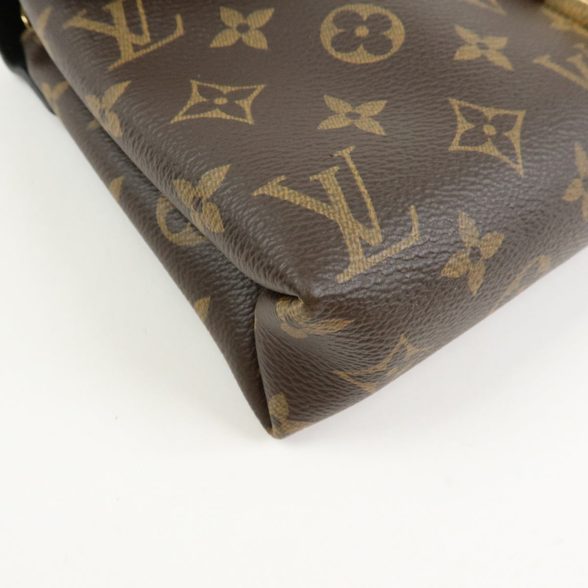 Louis Vuitton Pallas Chain Monogram Canvas And Calfskin Brown Canvas Shoulder Bag Bag (Pre-Owned)