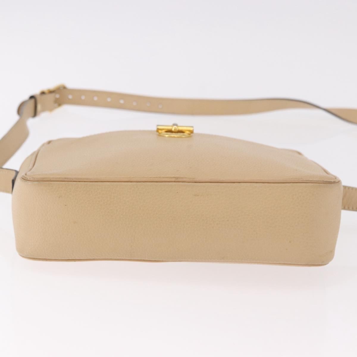 Celine Vintage Leather Beige Leather Shoulder Bag Bag (Pre-Owned)