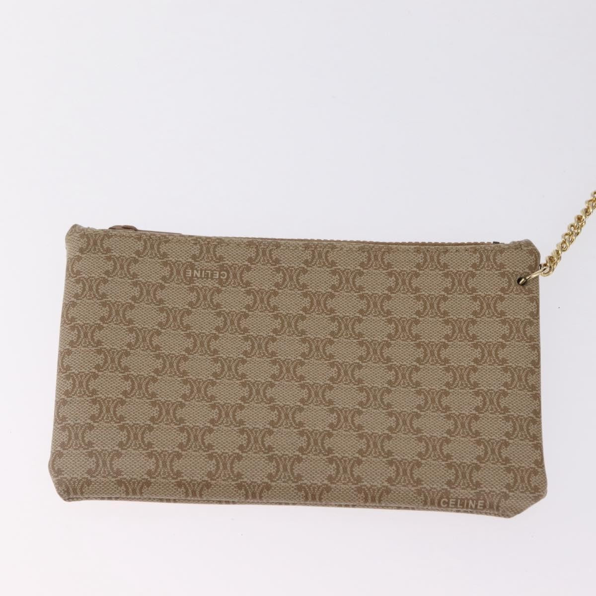 Celine Macadam Shoulder Canvas Beige Canvas Crossbody Bag Bag (Pre-Owned)