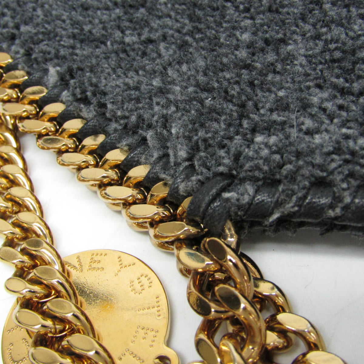 Stella Mccartney Falabella Faux Leather Gray Polyester Shoulder Bag Bag (Pre-Owned)