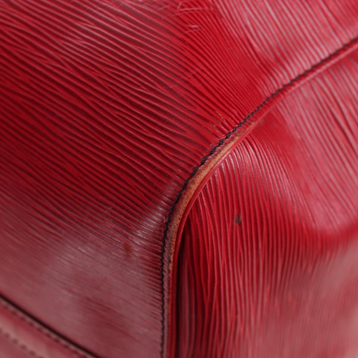 Louis Vuitton Keepall Epi Leather Red Leather Travel Bag Bag (Pre-Owned)
