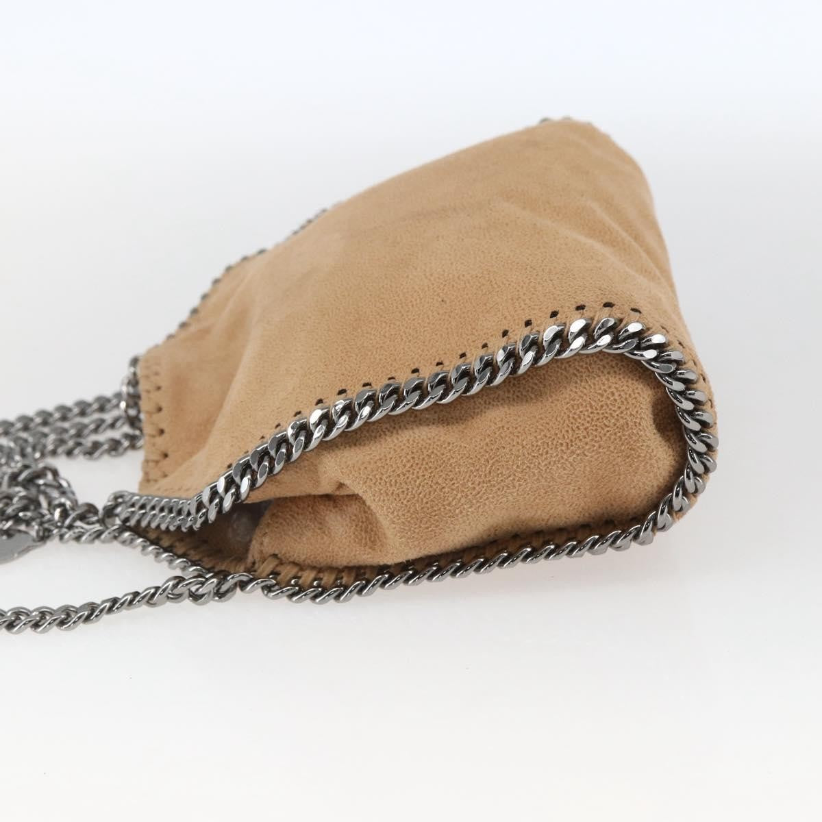 Stella Mccartney Falabella Fold Over Shaggy Deer Beige Polyester Shoulder Bag Bag (Pre-Owned)