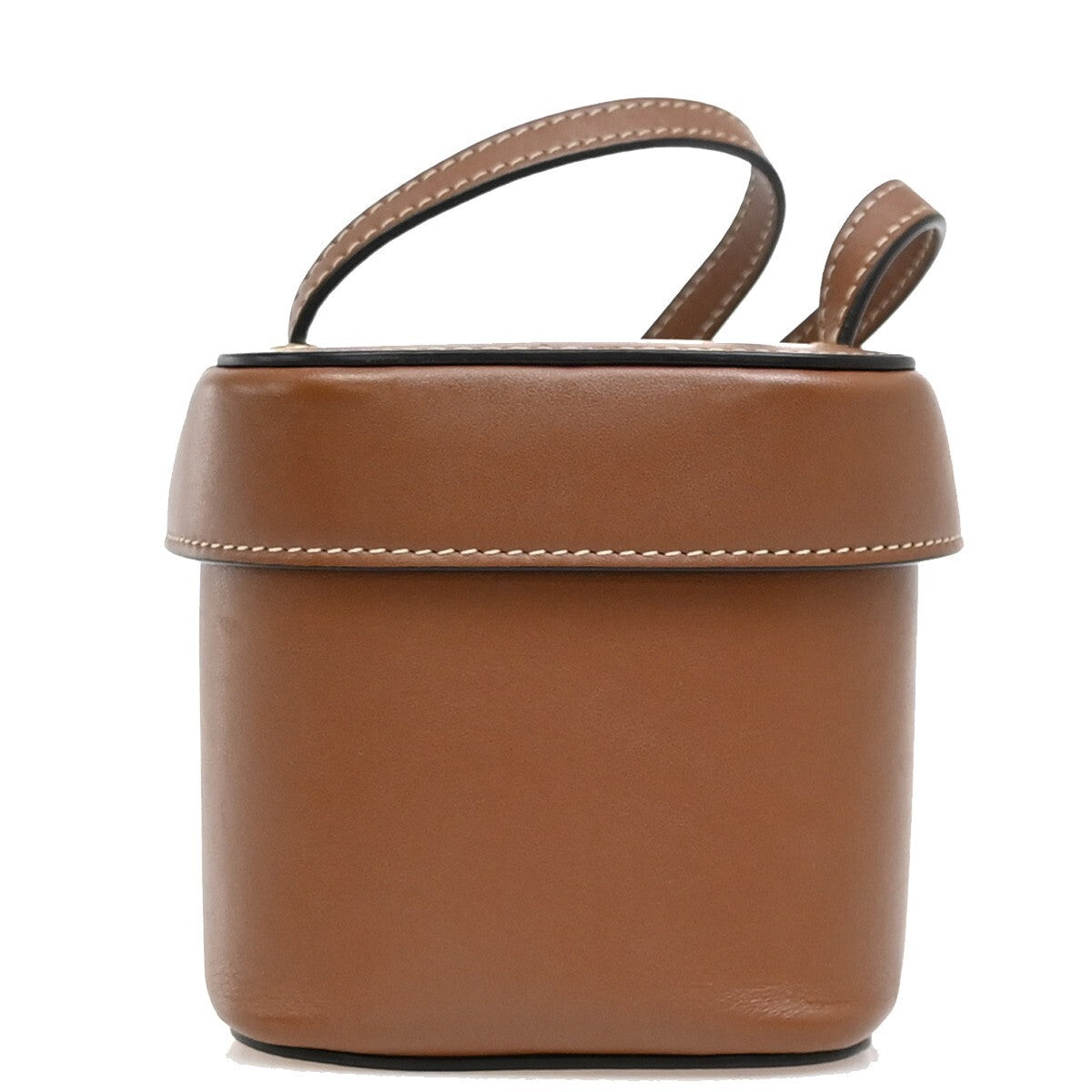 Celine Cuir Triomphe Box Leather Brown Leather Handbag (Pre-Owned)