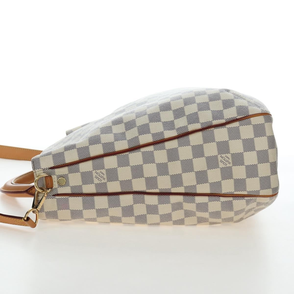 Louis Vuitton Soffi Damier Ebene White Canvas Handbag (Pre-Owned)