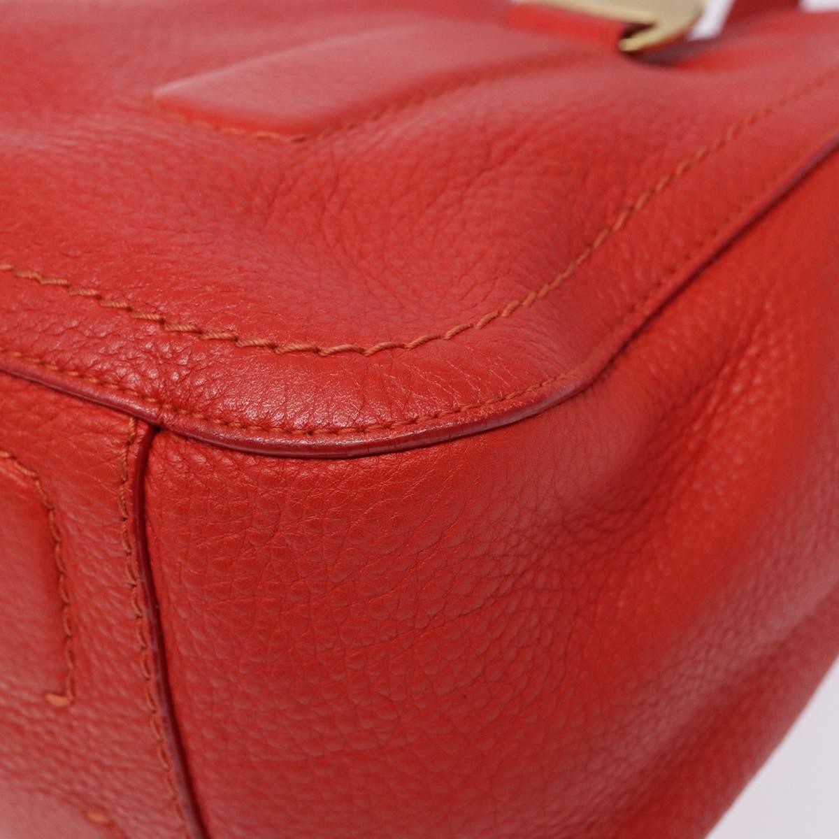Salvatore Ferragamo Vala Leather Red Leather Bag (Pre-Owned)