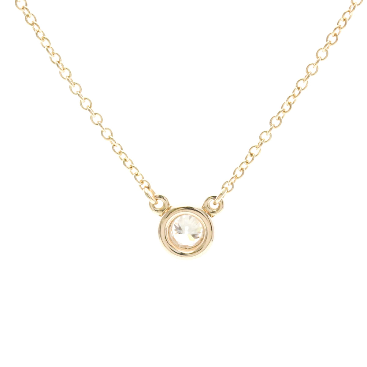 Tiffany & Co. Elsa Peretti Diamonds By The Yard Pendant 18K Rose Gold With Pear-Shaped Diamond Gold Pink_Gold Necklace Jewelry (Pre-Owned)