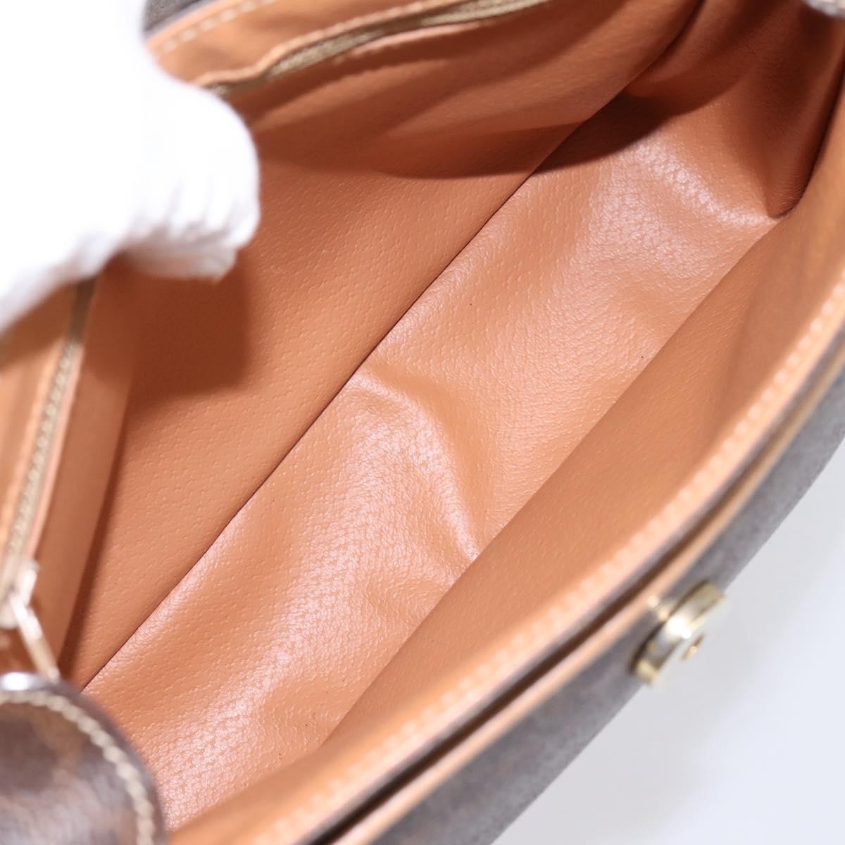 Celine Macadam Leather Brown Canvas Shoulder Bag Bag (Pre-Owned)