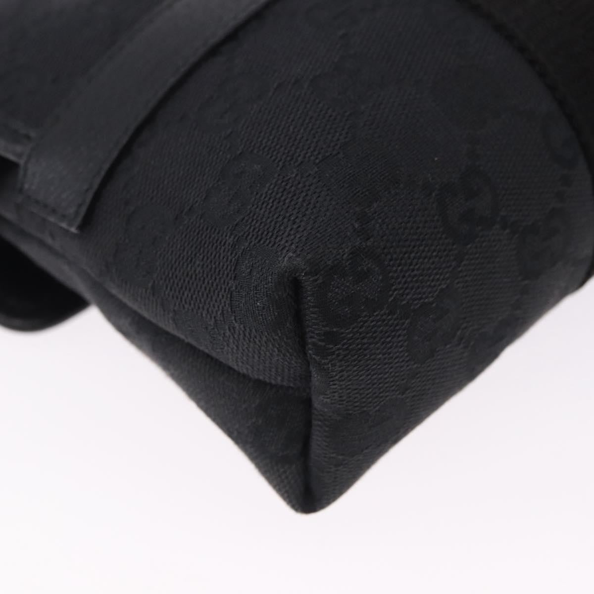Gucci Buckle Waist Gg Canvas And Leather Black Canvas Clutche & Pouche Bag (Pre-Owned)