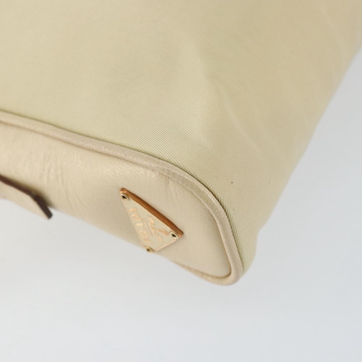 Prada Vintage Tessuto Beige Nylon Handbag (Pre-Owned)