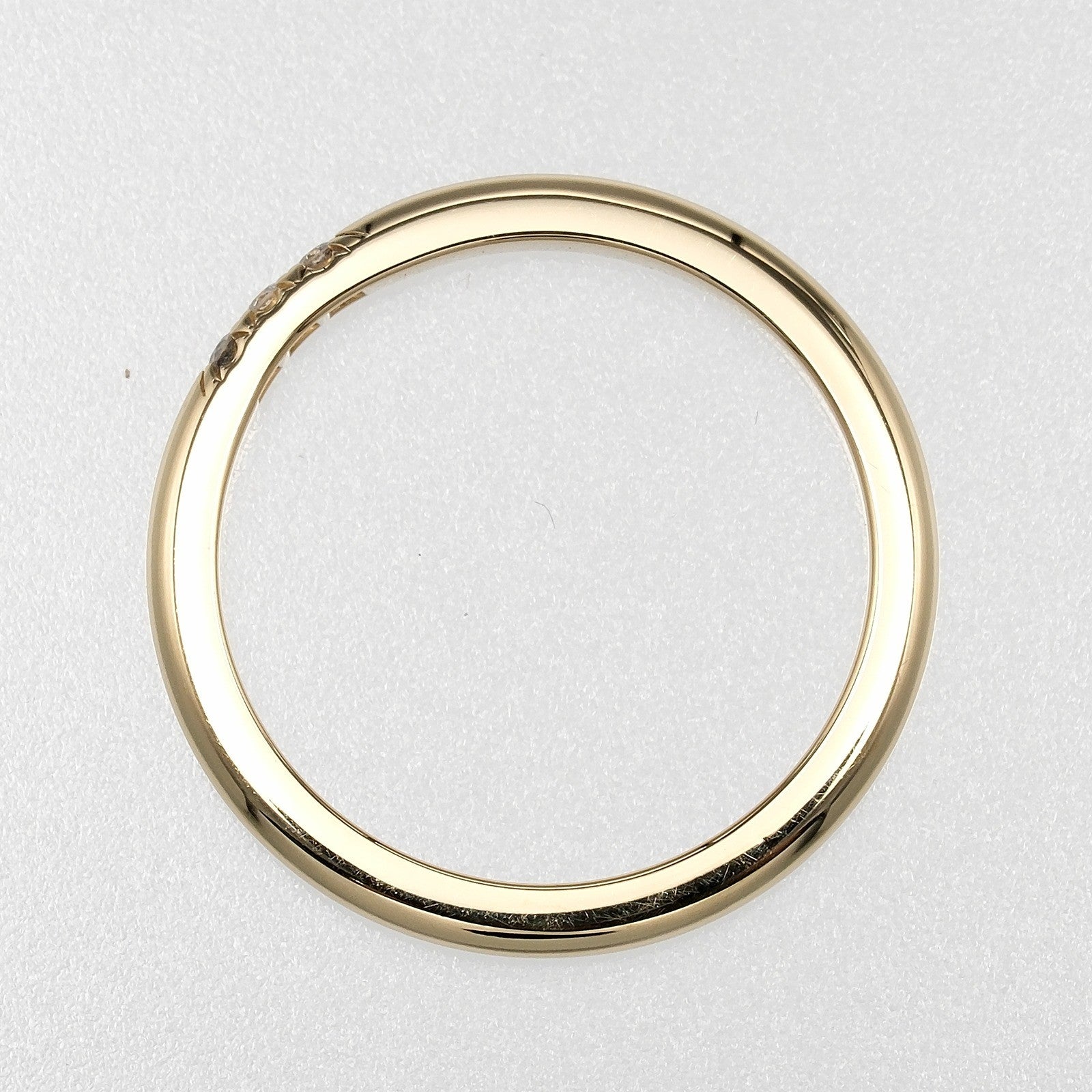 Tiffany & Co. Forever Band 18K Yellow Gold With Diamond Gold Yellow_Gold Ring Jewelry (Pre-Owned)